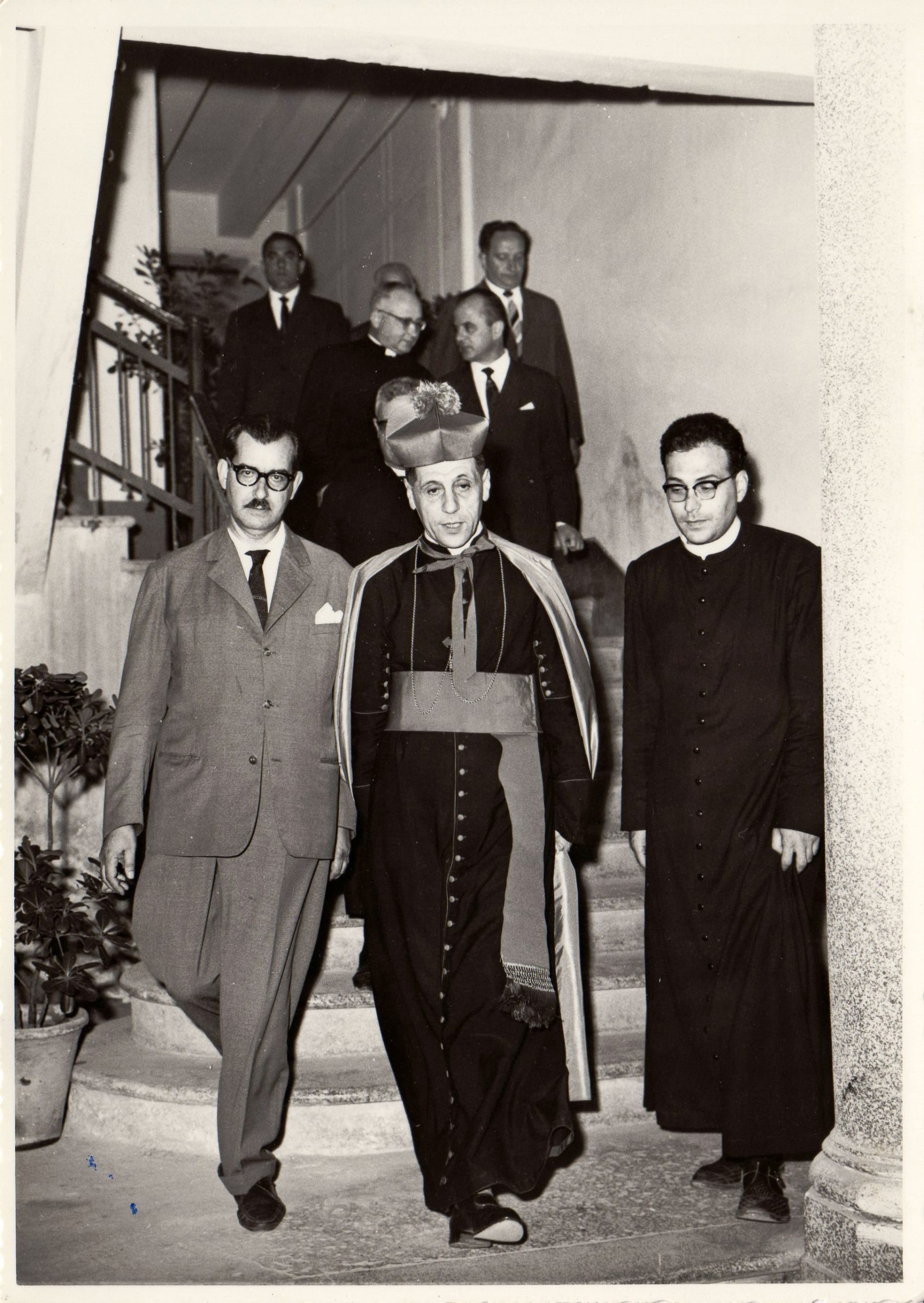 RC Ricordi anni 1960 70 Il prof. Guido Miggiano accanto a mons. Giovanni Ferro arcivescovo metropolita di Reggio Calabria